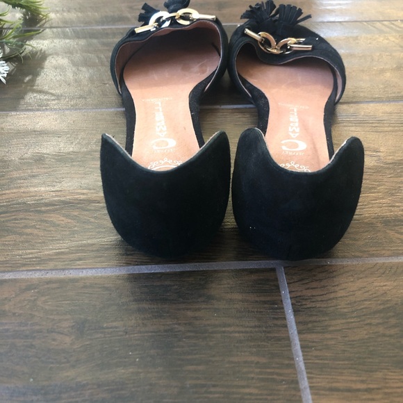Jeffrey Campbell Lovin suede black tassel Flats size 9 - Picture 3 of 4